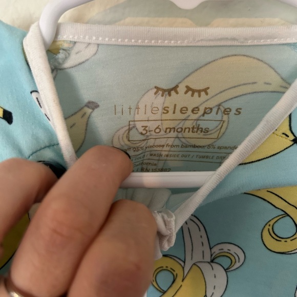 Little Sleepies Zipper Pajamas for Baby Boys & Baby Girls, Banana 3-6 - Picture 2 of 10